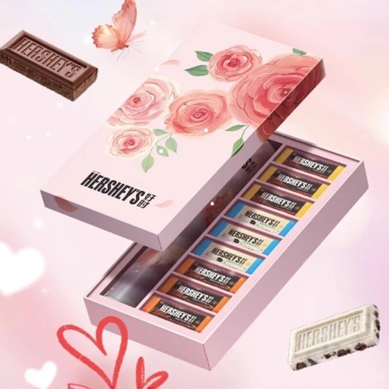 好时kisses水滴牛奶巧克力礼盒伴手礼520情人节送女生女友盒装糖